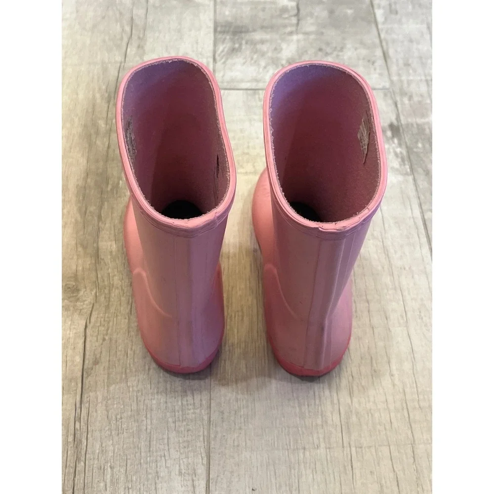 Hunter Kids First Classic Rain Boots Pink‎ Rubber Waterproof Size 3G
